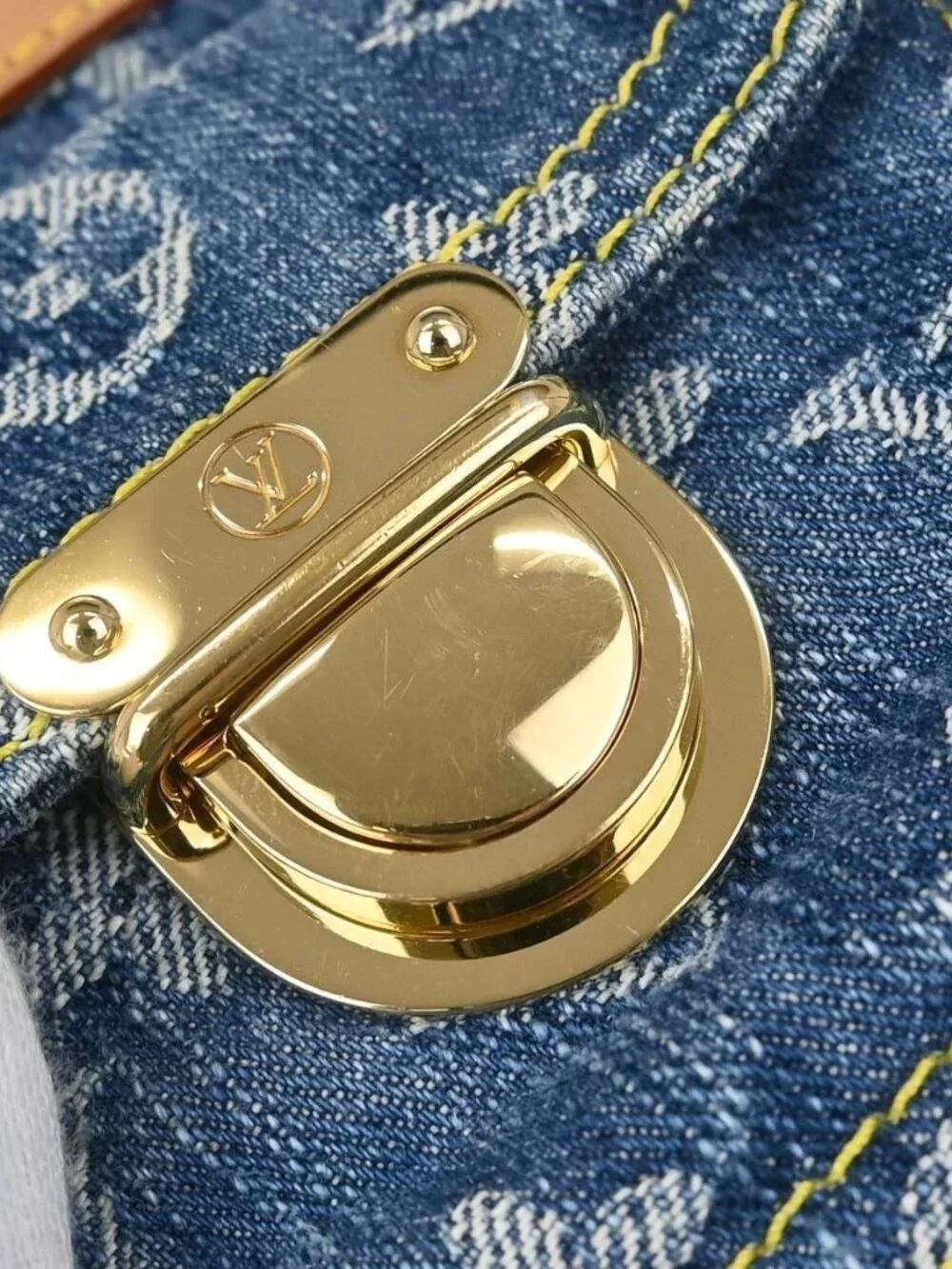 Louis Vuitton Blue Monogram Denim Baggy PM Shoulder Bag